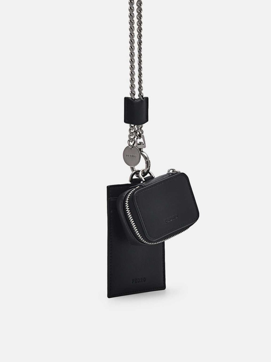 Clearance Leather Lanyard With Card Holder Card Holders