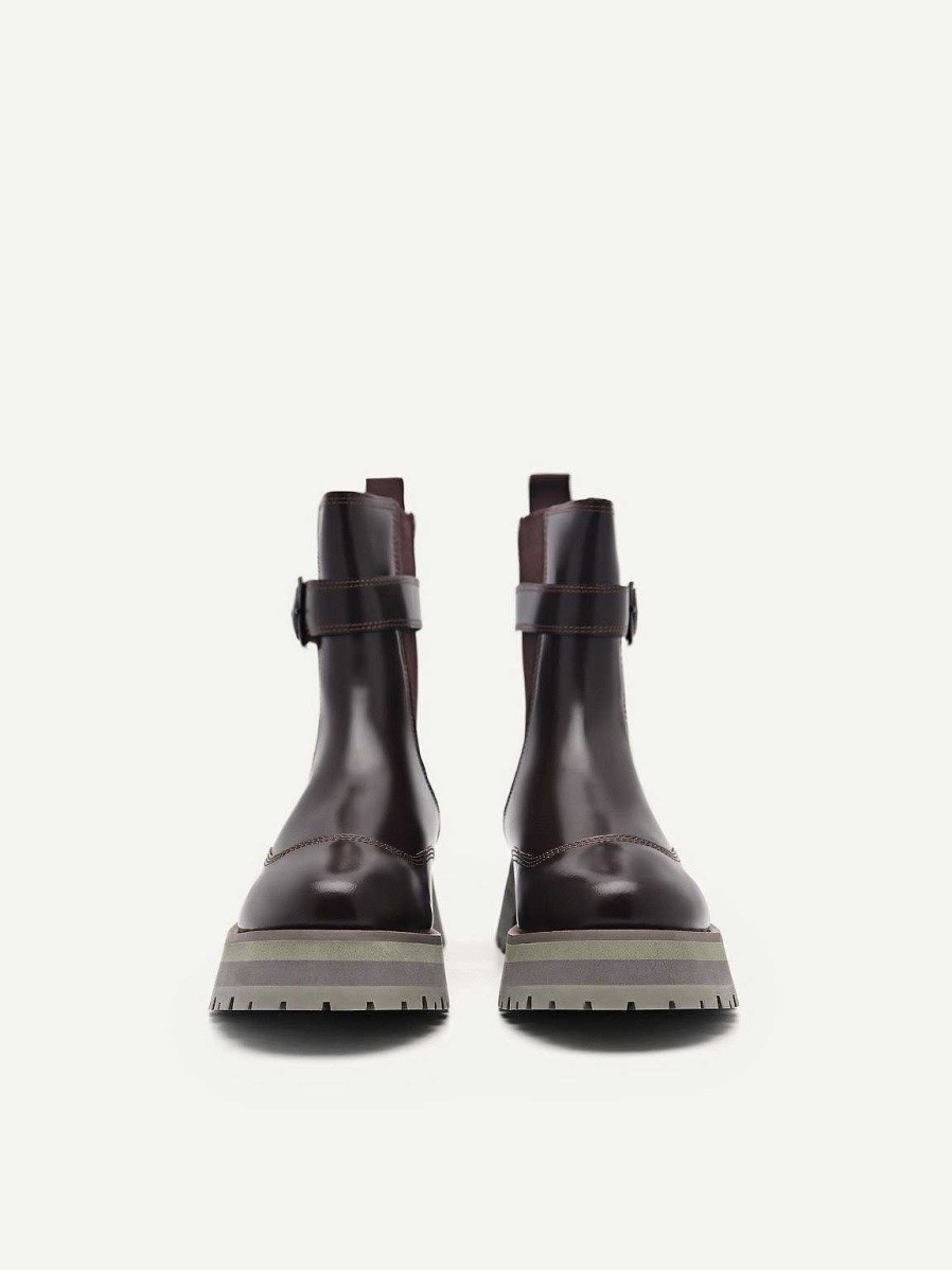 Best Leather Buckled Chelsea Boots Ankle Boots